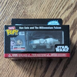 Star Wars Funko Bitty Pop! Han Solo and The Millennium Falcon New in Box